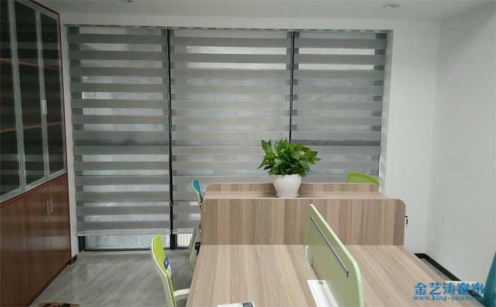 佛山南海區夏南路方舟一號營銷中心辦公室柔紗簾效果圖實拍 辦公室柔紗簾